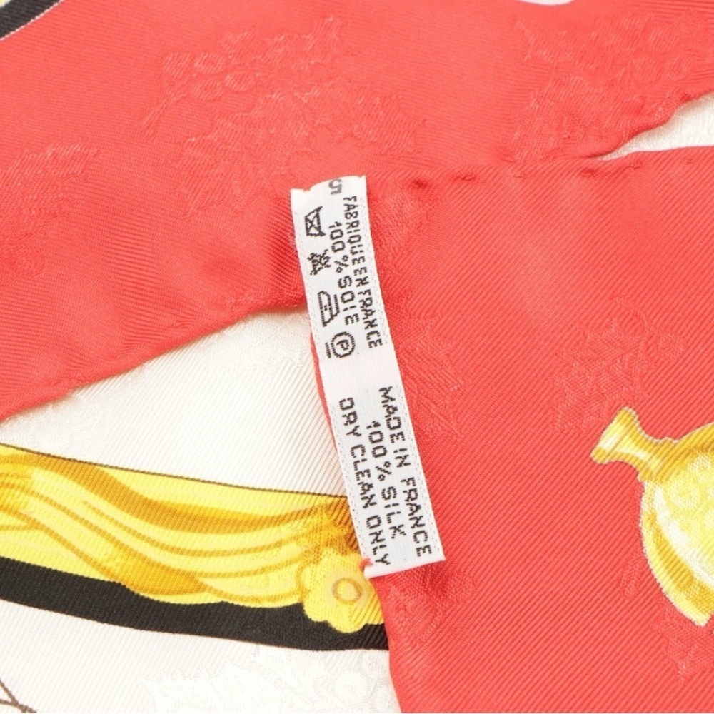 Hermes Plumes et Grelots J. Abadie Vintage Silk Carre 90 Scarf with Box - Picture 6 of 8